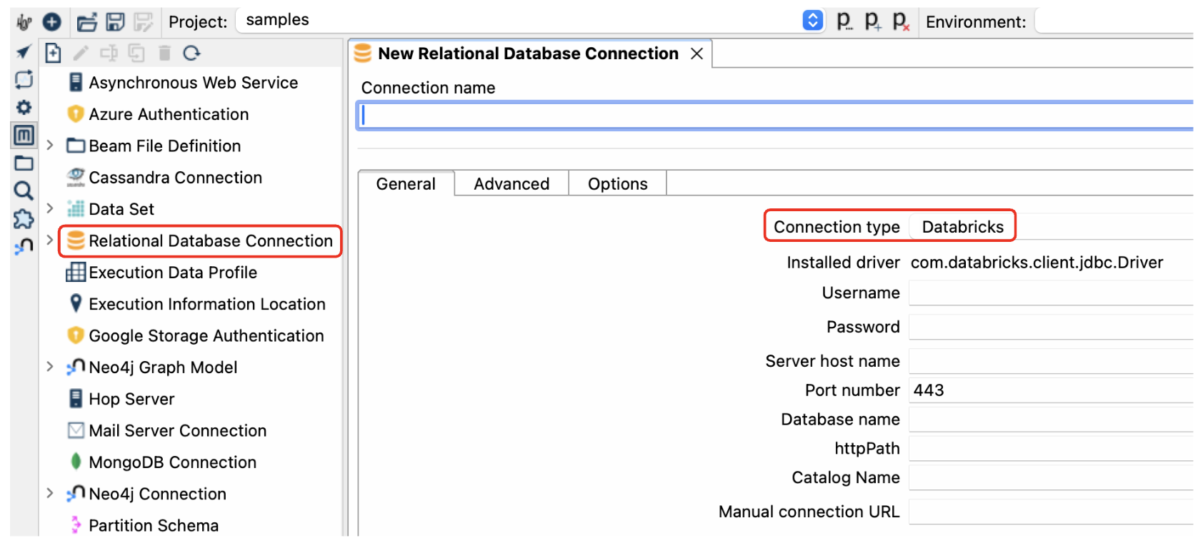 Apache Hop Databricks database dialect